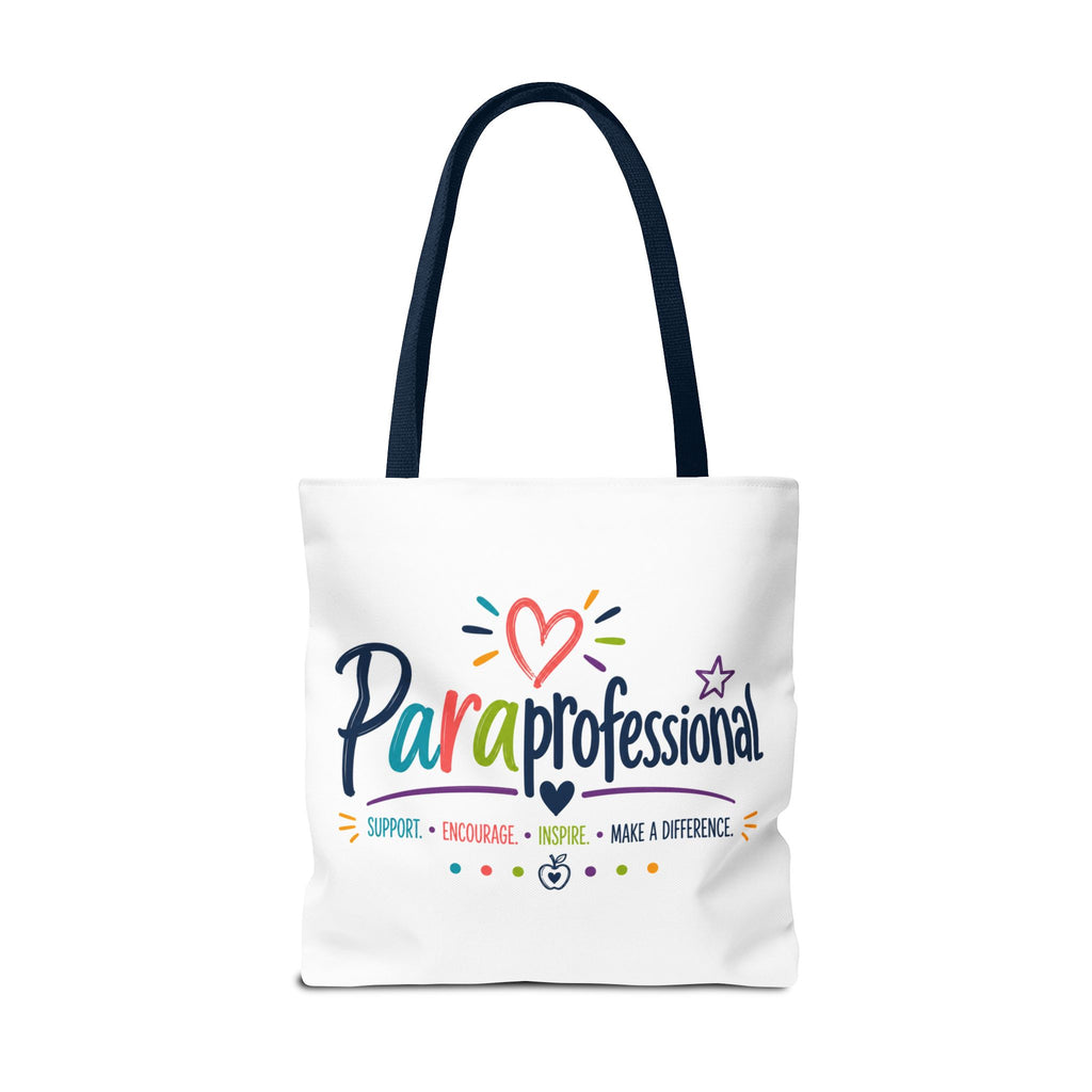 Paraprofessional Heart Logo Tote Bag | School Staff Appreciation