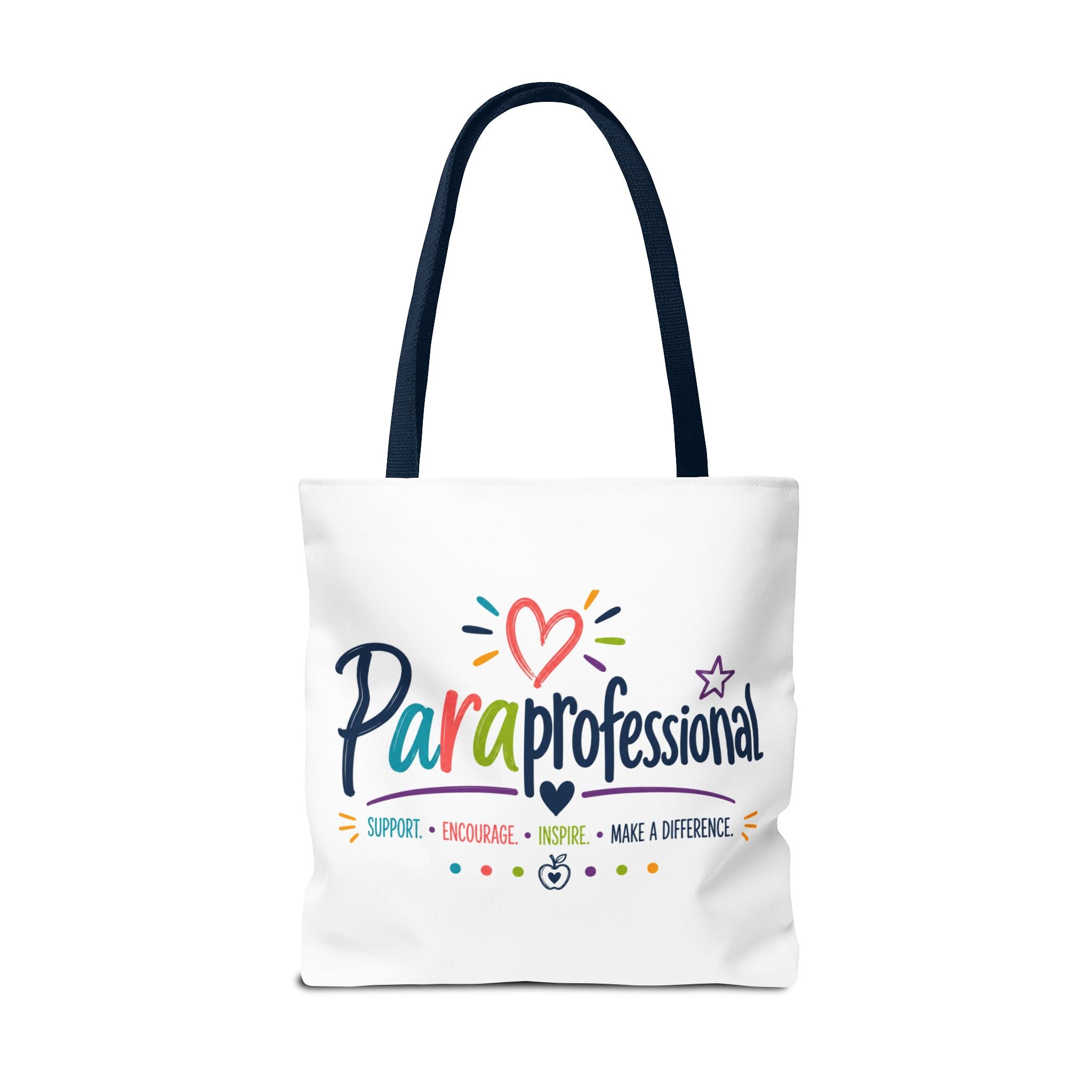 Paraprofessional Heart Logo Tote Bag | School Staff Appreciation