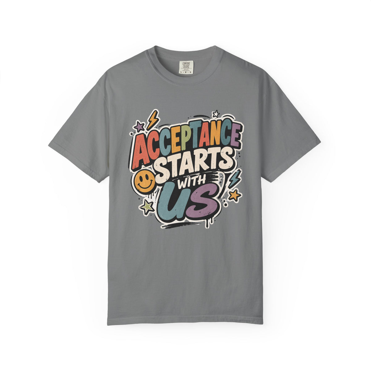 Acceptance Starts With Us T-Shirt, Positive Message Graphic Tee, Autism Acceptance Shirt, Inclusion Advocate Gift, Special Ed Teacher