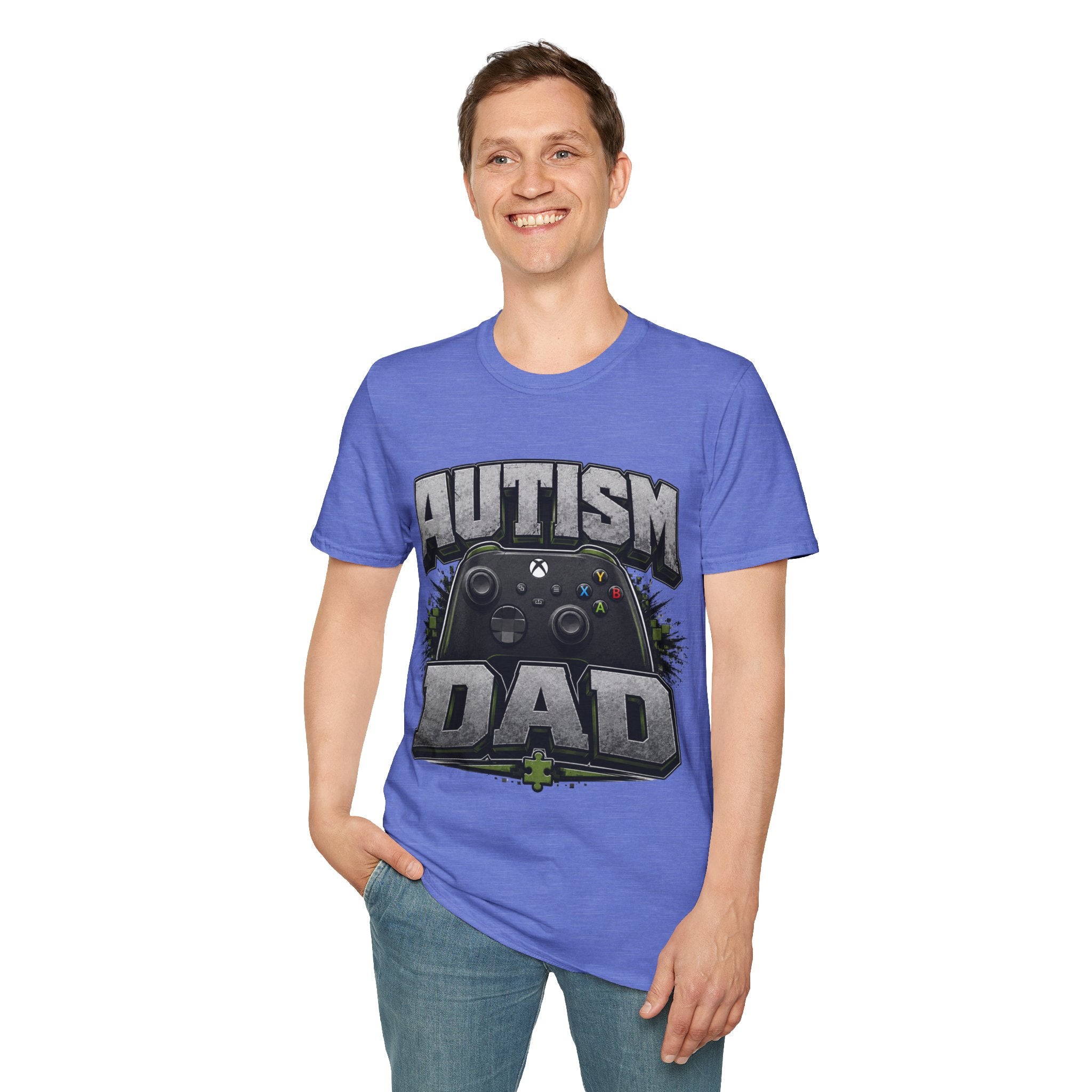Autism Dad T-Shirt | Video Game Controller Awareness Tee