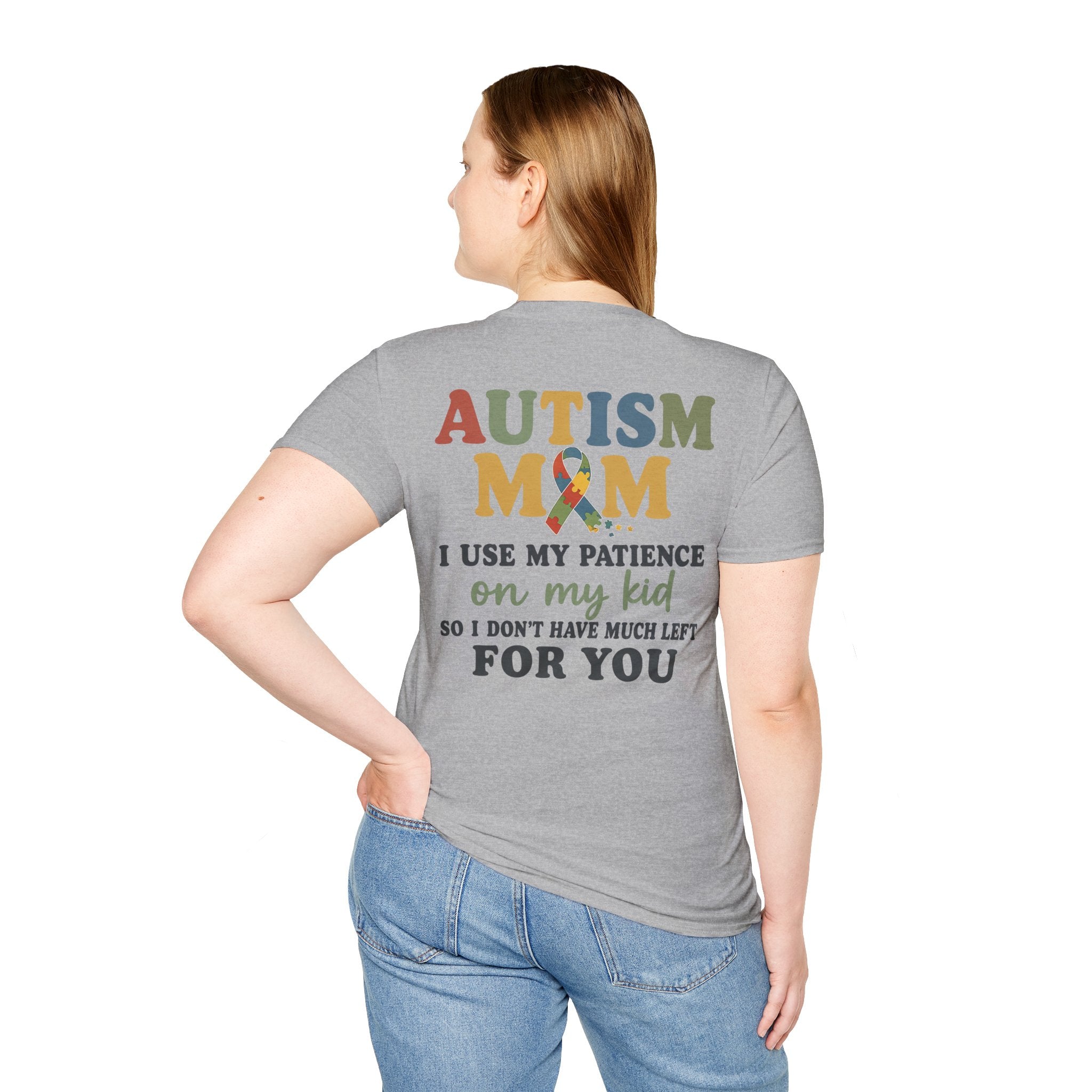 Autism Mom T-Shirt | Autism Awareness Ribbon, Supportive Mom Tee