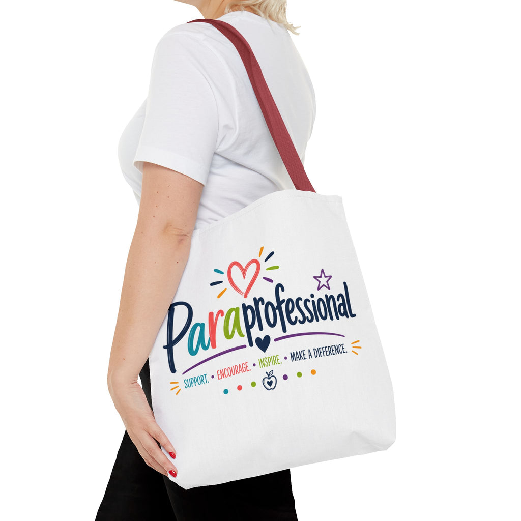 Paraprofessional Heart Logo Tote Bag | School Staff Appreciation