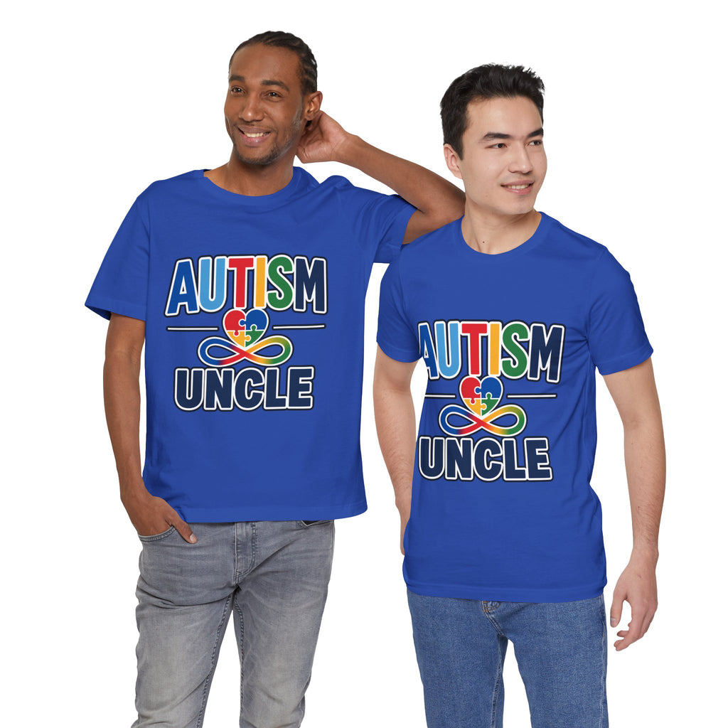 Autism Uncle Shirt | Proud Autism Uncle T-Shirt | Colorful Puzzle Ribbon Infinity Design | Autism Awareness & Acceptance Gift | Special Needs Family Apparel