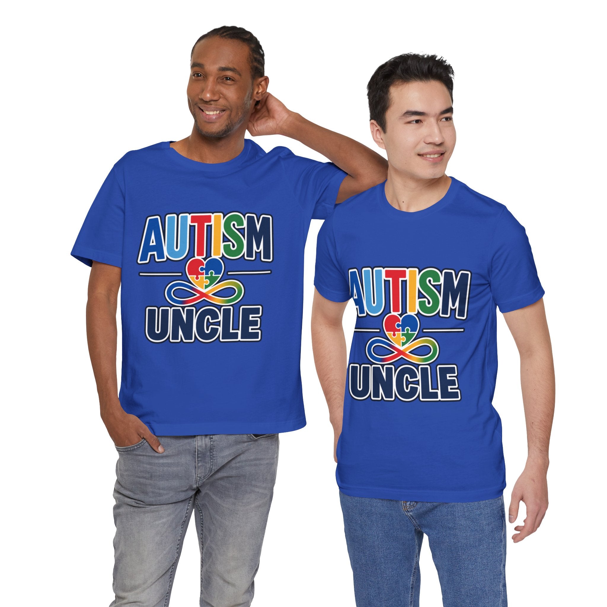 Autism Uncle Shirt | Proud Autism Uncle T-Shirt | Colorful Puzzle Ribbon Infinity Design | Autism Awareness & Acceptance Gift | Special Needs Family Apparel