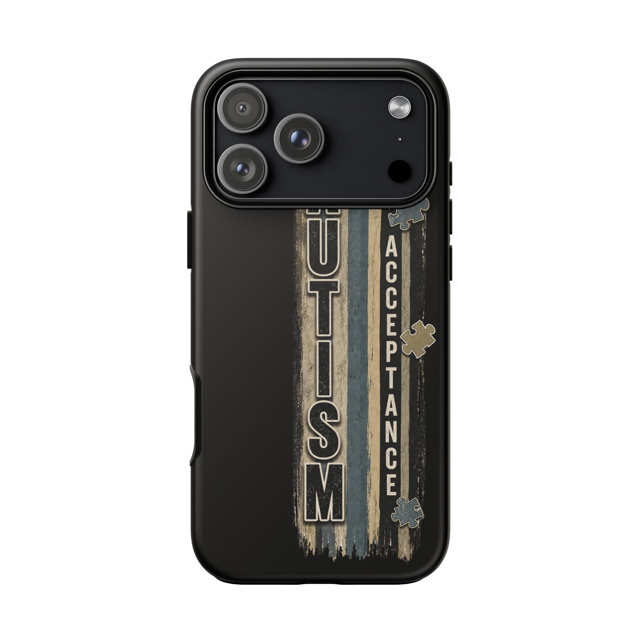 Autism Acceptance Phone Case Puzzle Piece Flag iPhone Samsung Tough Case Autism Awareness Neurodiversity Gift Special Needs Case