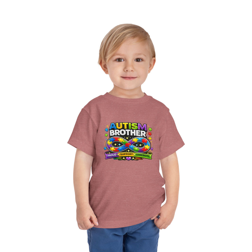 Autism Brother Toddler Tee | Puzzle Ribbon Support