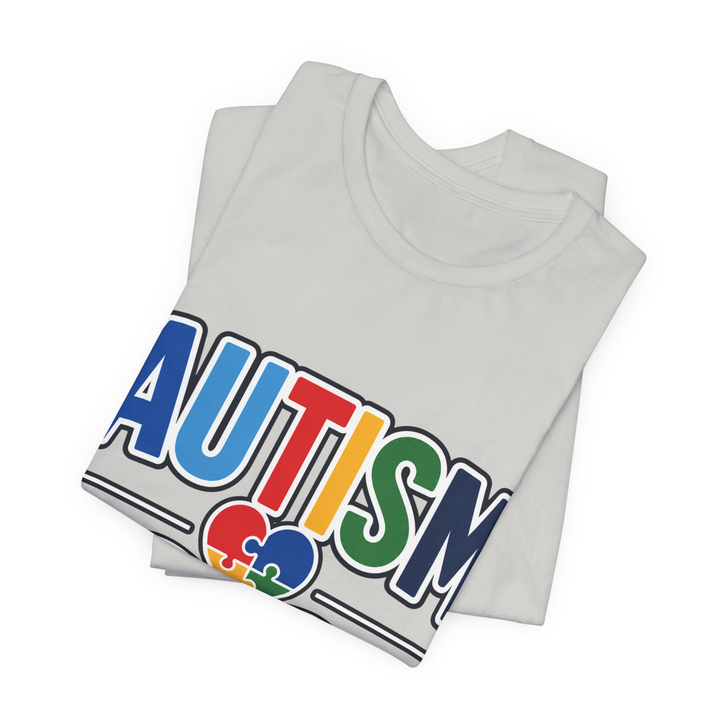 Autism Dad Shirt | Proud Autism Father T-Shirt | Colorful Puzzle Heart Infinity Design | Autism Awareness Gift for Dad | Autism Acceptance Tee