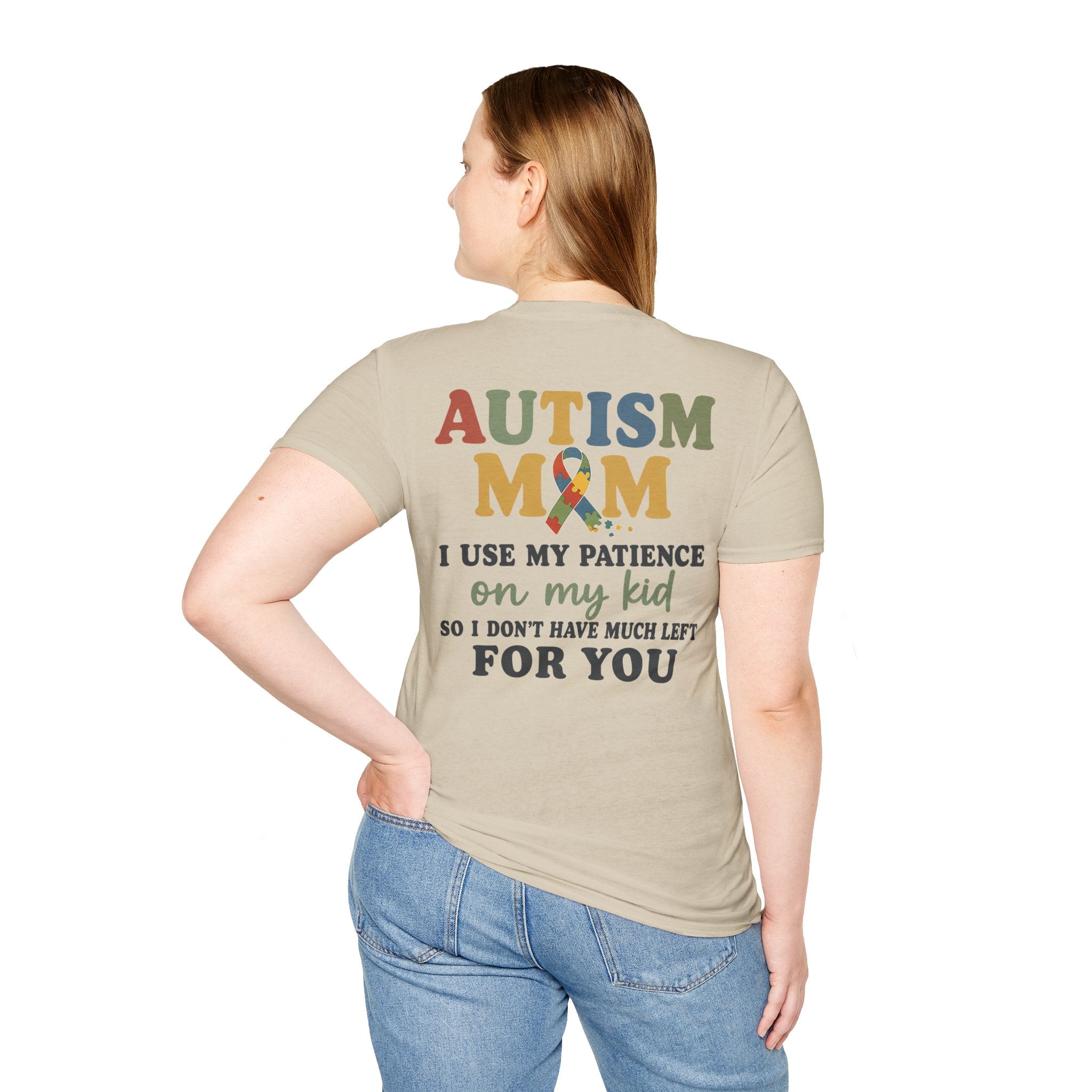 Autism Mom T-Shirt | Autism Awareness Ribbon, Supportive Mom Tee