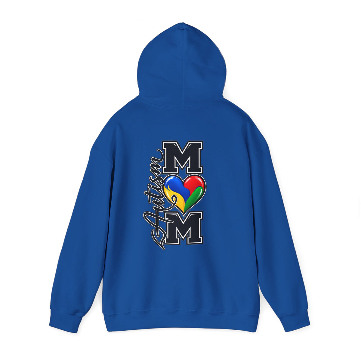 Autism Heart M Varsity Hoodie, Autism Awareness Sweatshirt, Autism Mom Gift Crewneck, Autism Acceptance Family Apparel