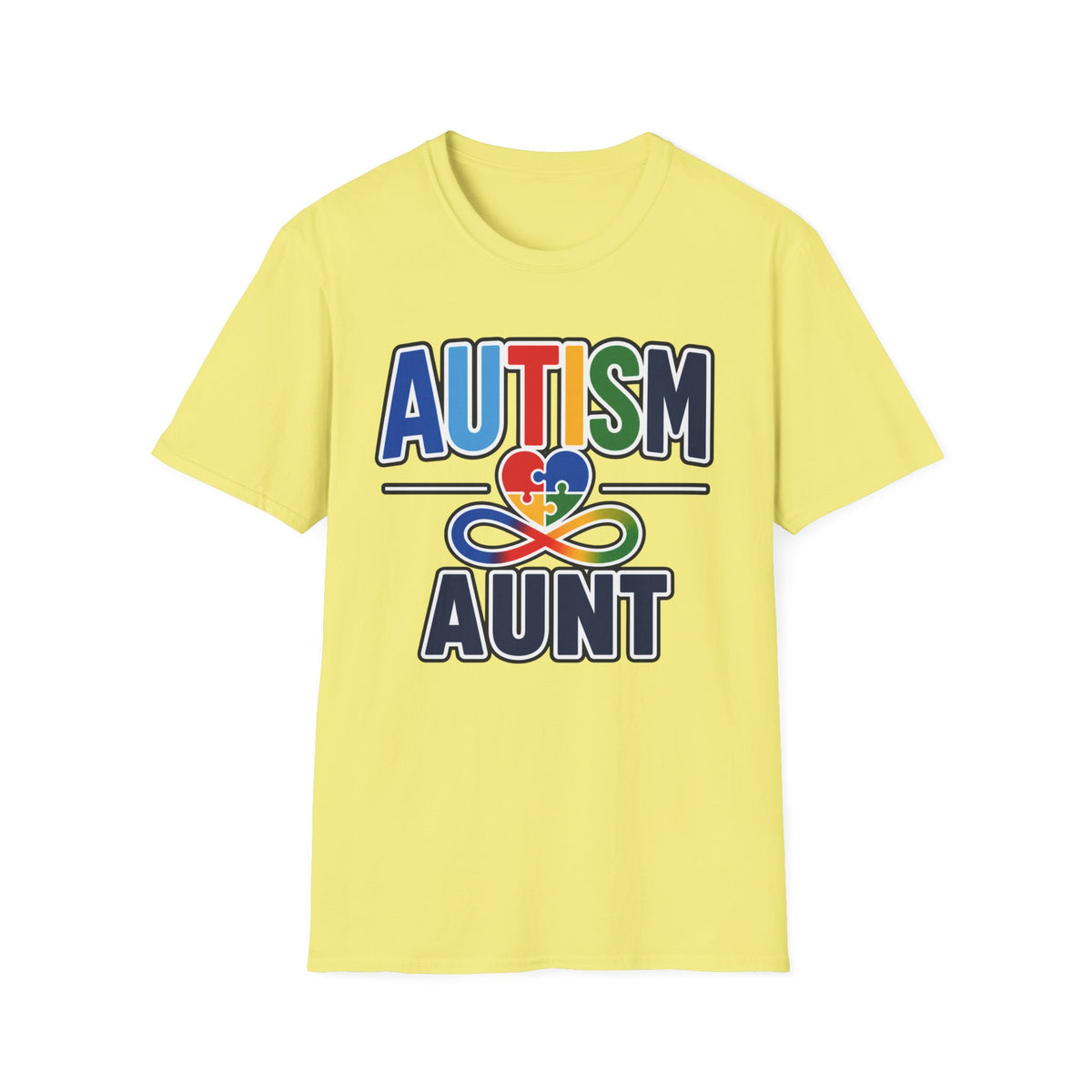 Autism Aunt T-Shirt | Puzzle Heart Infinity Logo
