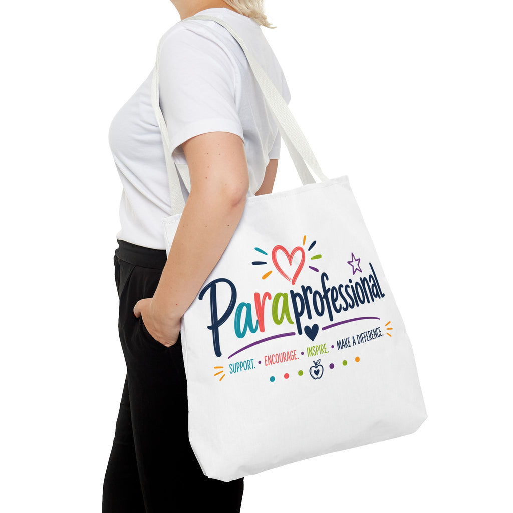Paraprofessional Heart Logo Tote Bag | School Staff Appreciation