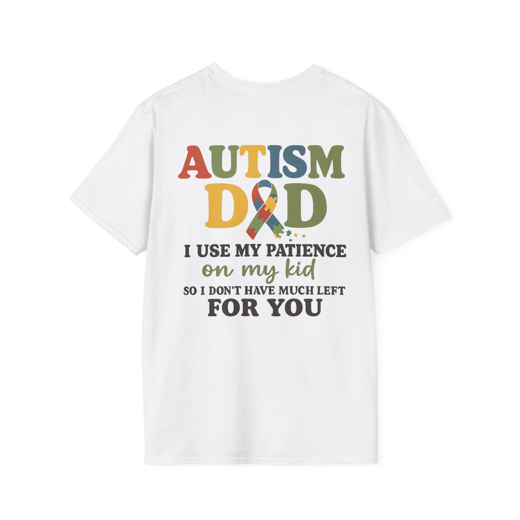 Autism Dad T-Shirt | Rainbow Puzzle Support Tee