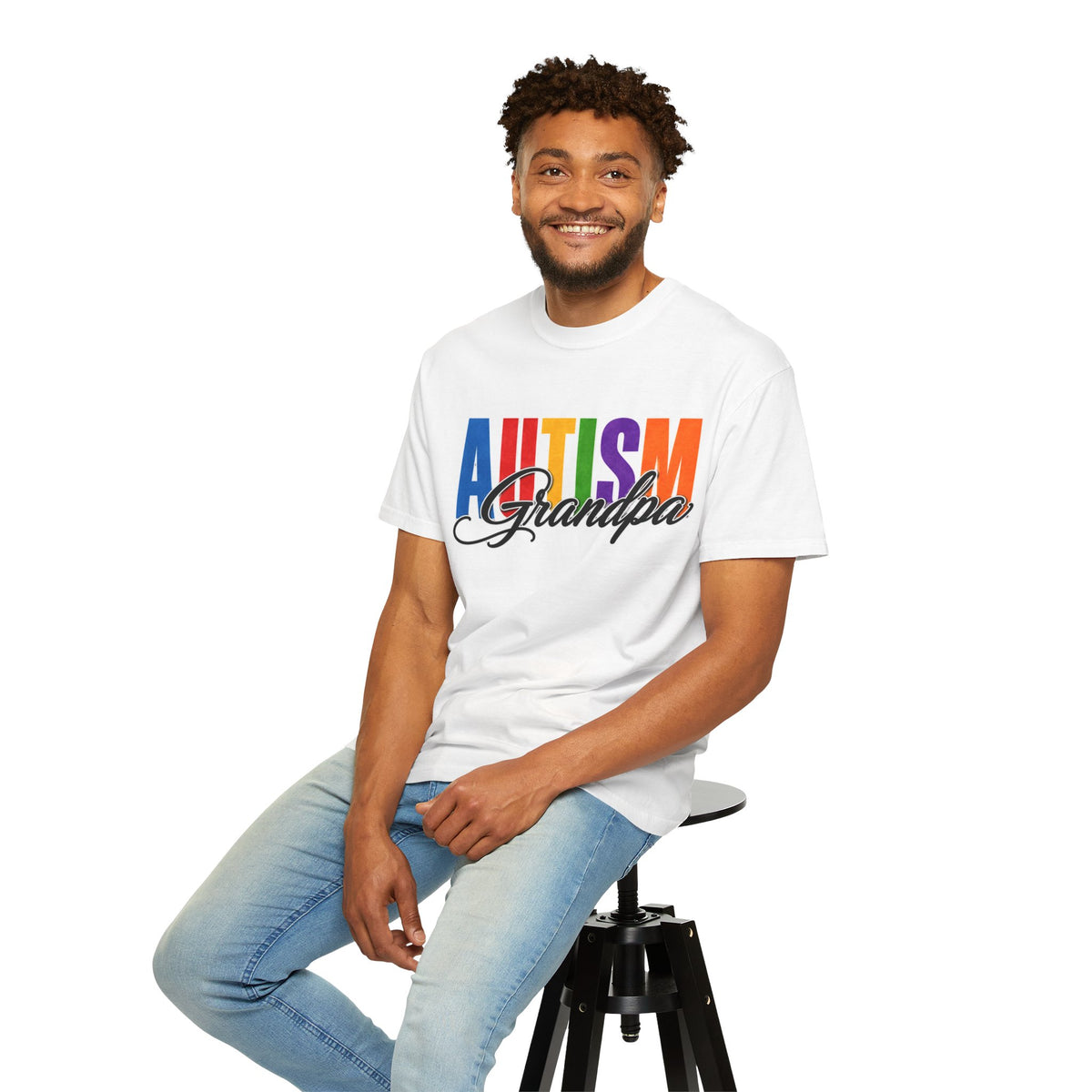 Autism Grandpa Shirt Proud Autism Grandpa T Shirt Autism Awareness Autism Acceptance Gift Puzzle Heart Special Needs Grandpa Tee