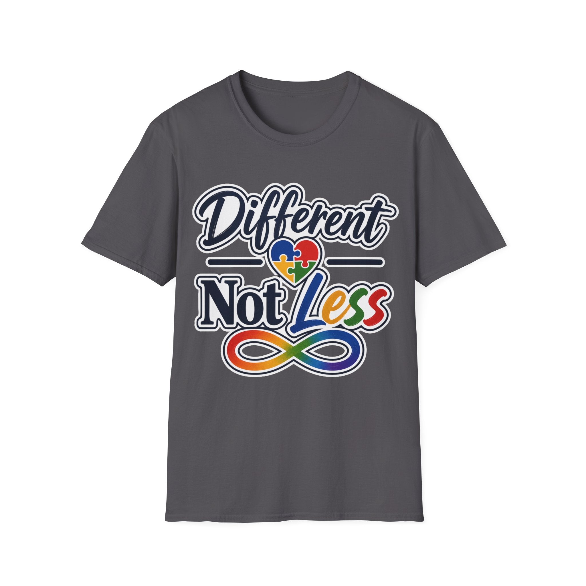 Different Not Less T-Shirt | Autism Awareness Puzzle Heart & Infinity Shirt