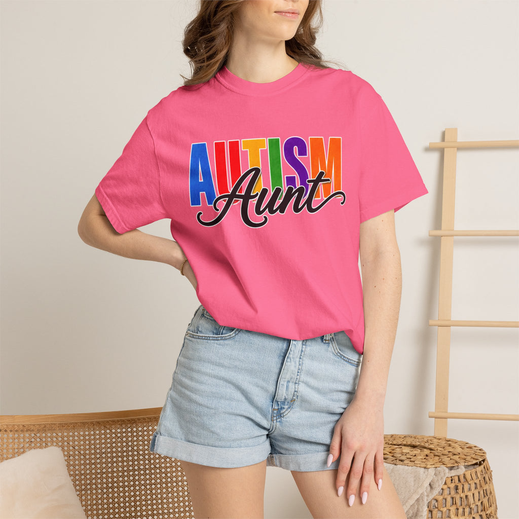 Autism Aunt Shirt Proud Autism Aunt T Shirt Autism Awareness Autism Acceptance Gift Puzzle Heart Special Needs Family Tee