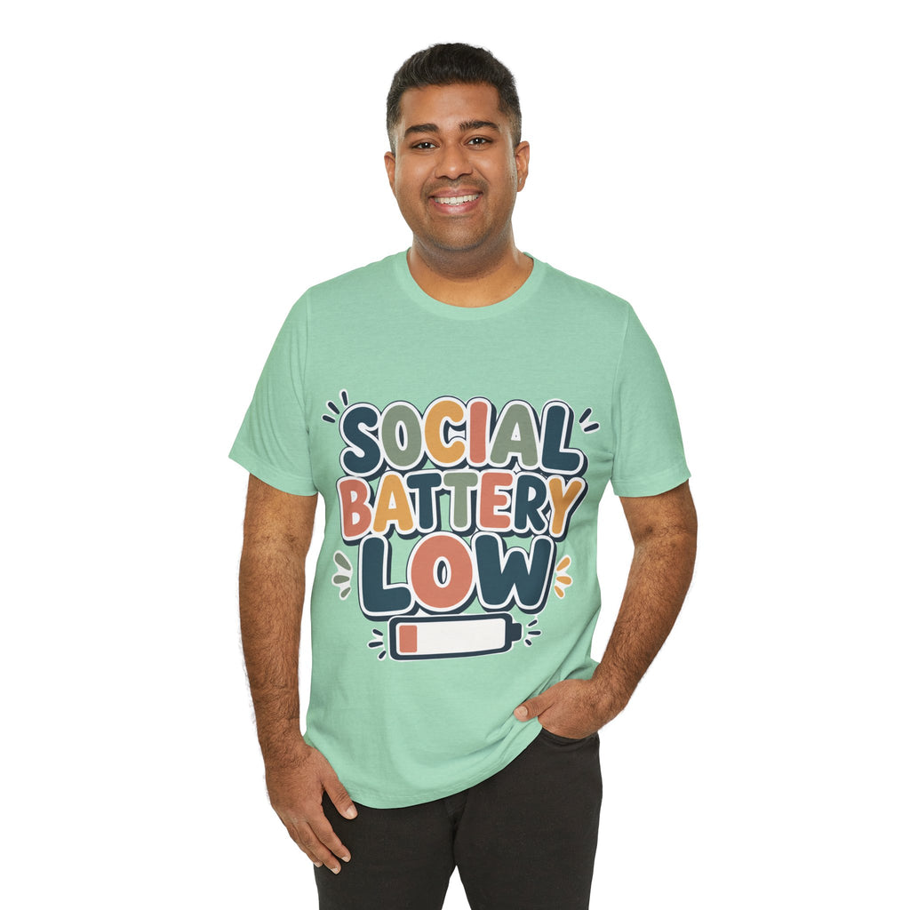 Social Battery Low T-Shirt — Funny Introvert Tee