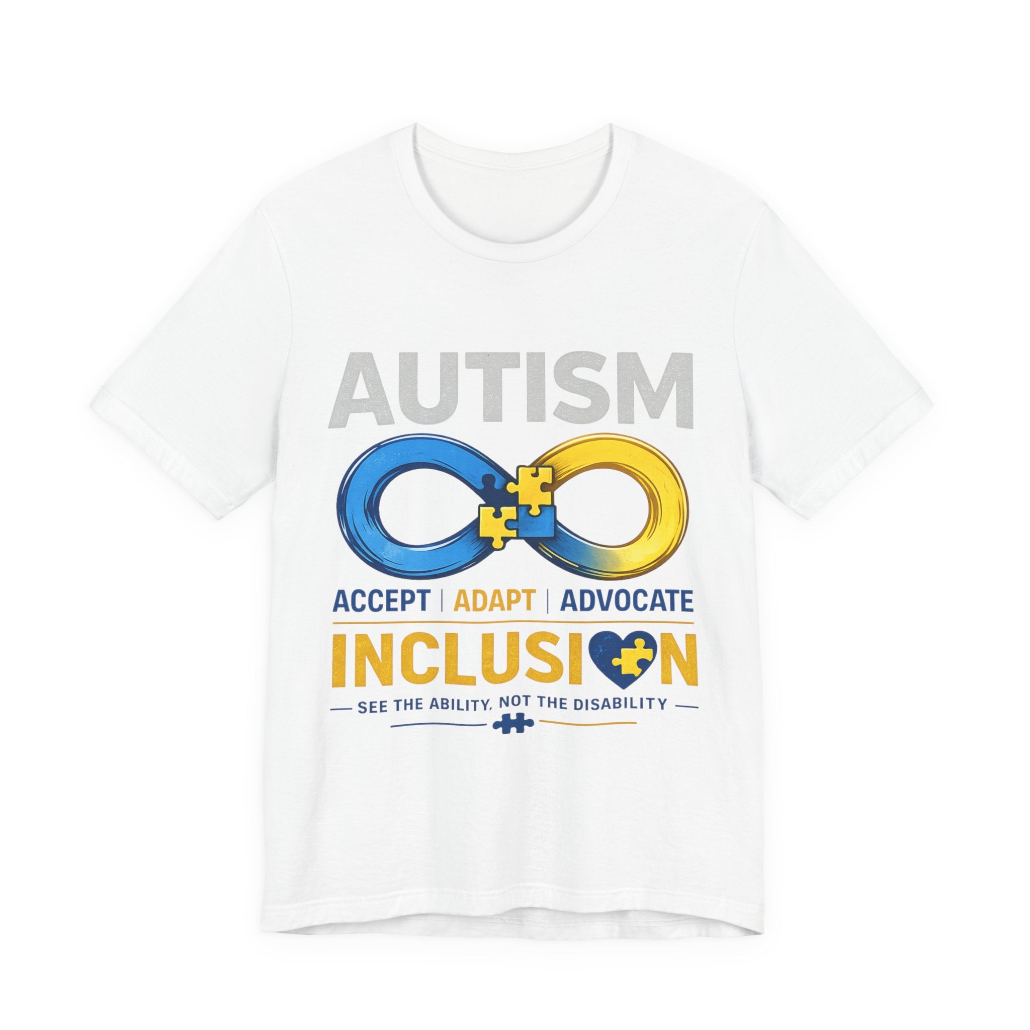 Autism Inclusion Shirt | Infinity Symbol T-Shirt | Accept Adapt Advocate Tee | Neurodiversity Awareness Gift | Kindness & Acceptance Apparel