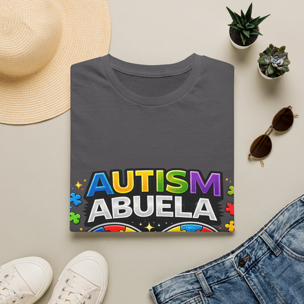 Autism Abuela T-Shirt | Rainbow Puzzle Infinity Design