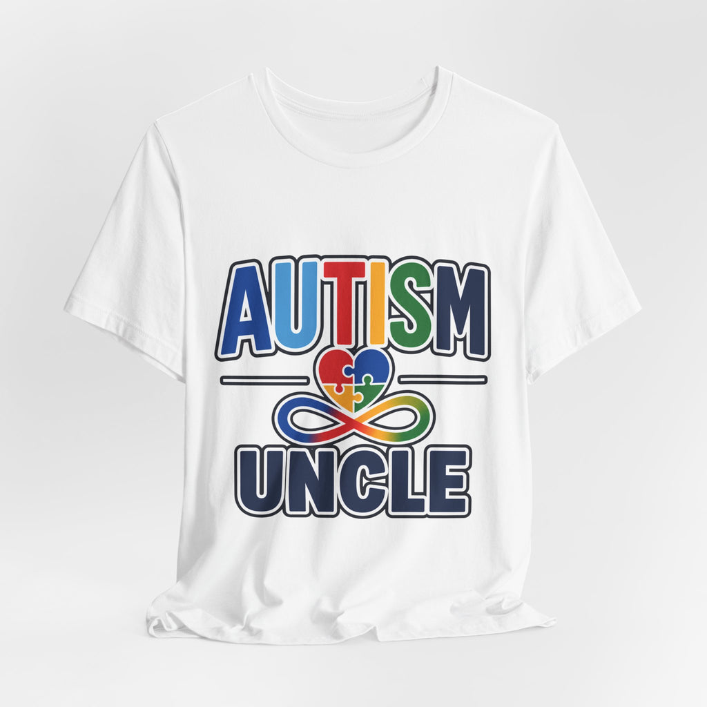 Autism Uncle Shirt | Proud Autism Uncle T-Shirt | Colorful Puzzle Ribbon Infinity Design | Autism Awareness & Acceptance Gift | Special Needs Family Apparel