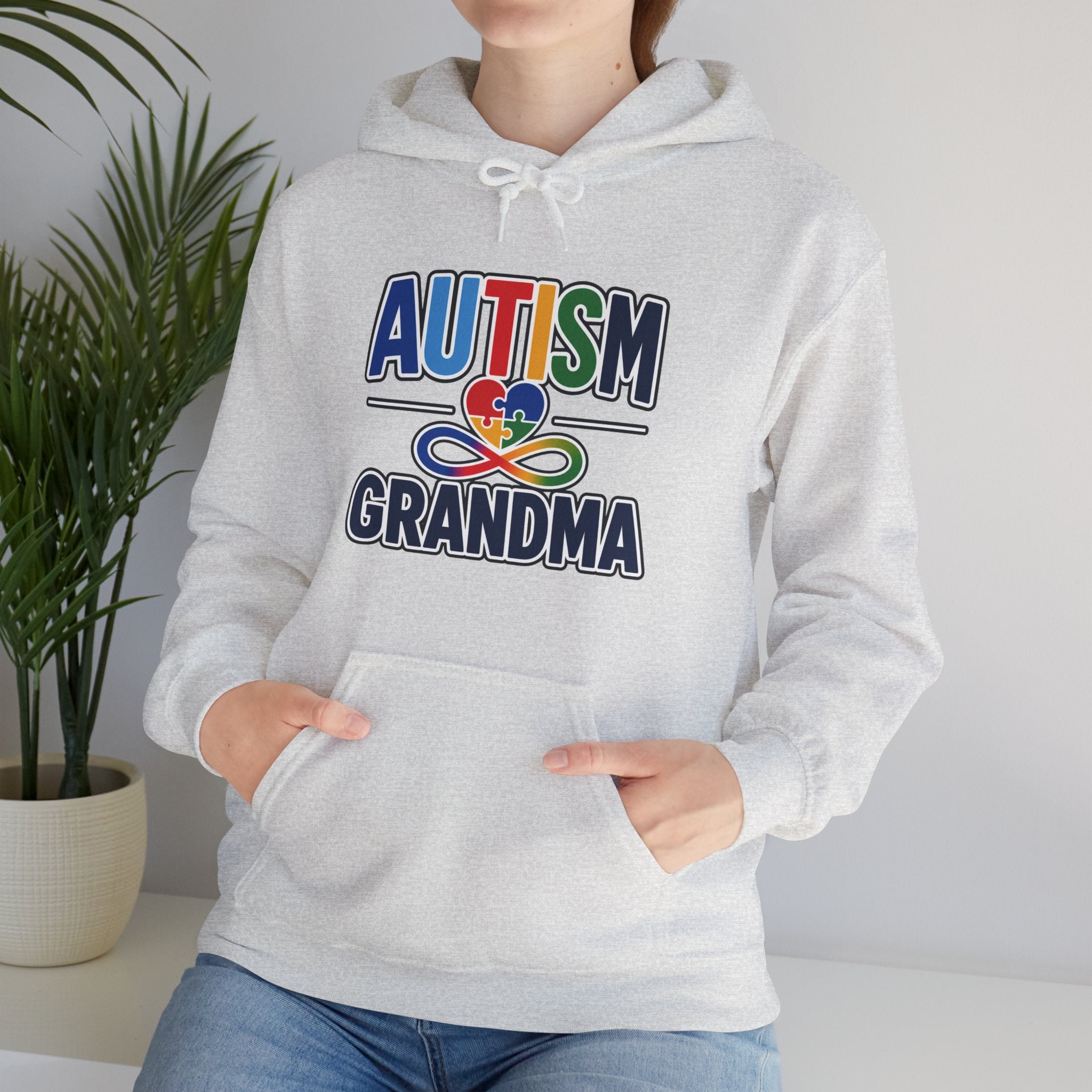 Autism Grandma Hoodie | Puzzle Heart Infinity Sweatshirt | Proud Autism Grandma Gift | Autism Awareness & Acceptance Hoodie