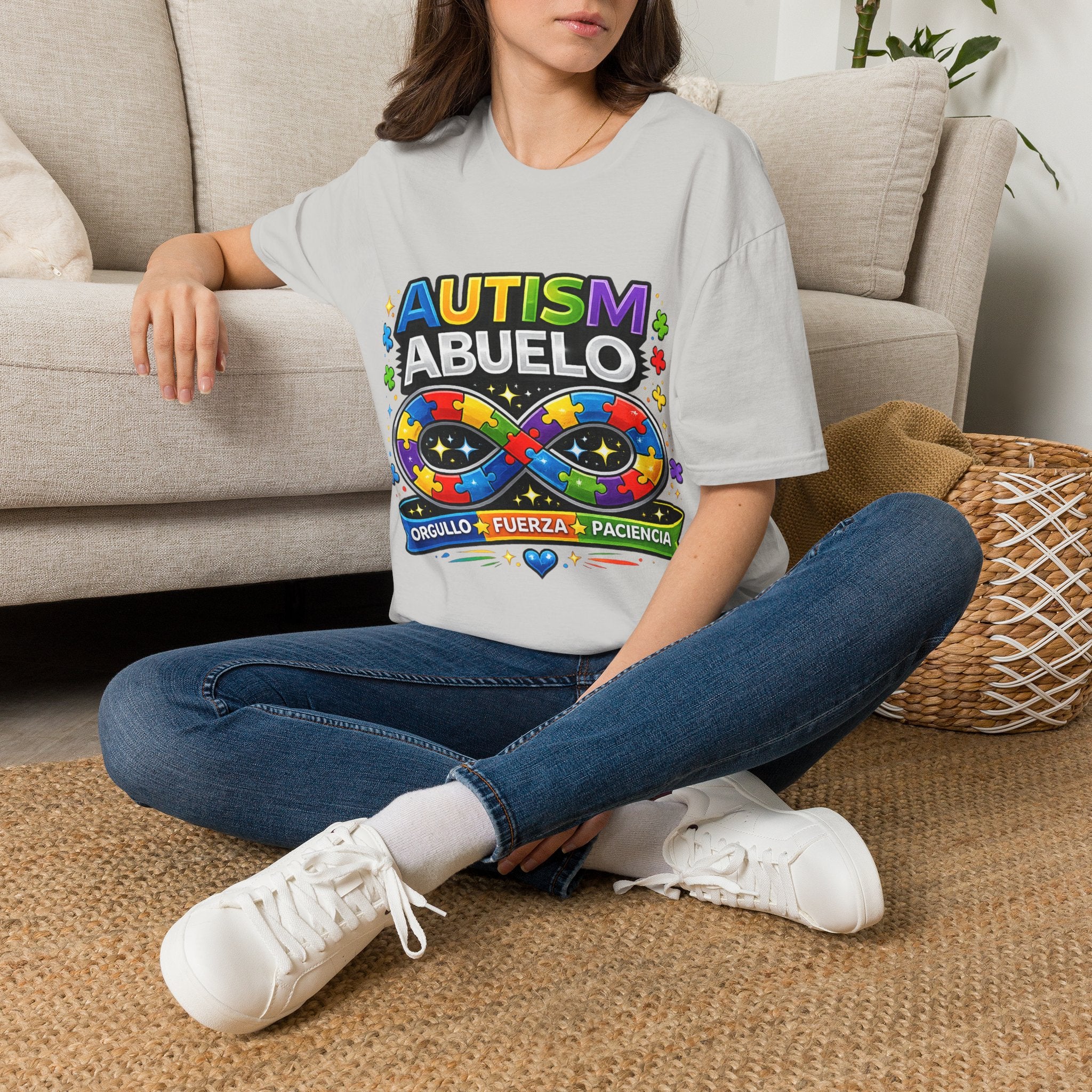 Autism Abuelo Shirt, Proud Autism Grandpa Tee, Spanish Grandpa Gift, Autism Acceptance Shirt, Infinity Symbol T-Shirt, Autism Family Apparel