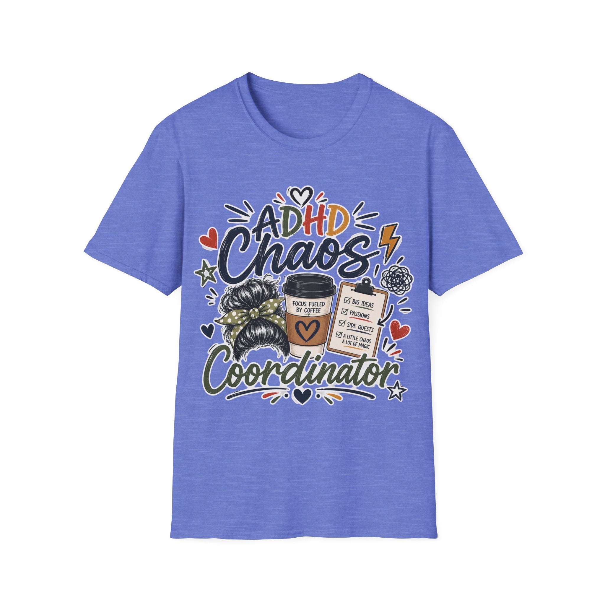 ADHD Chaos Coordinator Shirt | Funny ADHD T-Shirt | ADHD Awareness Graphic Shirt | Mental Health Gift | Coffee & Chaos Apparel