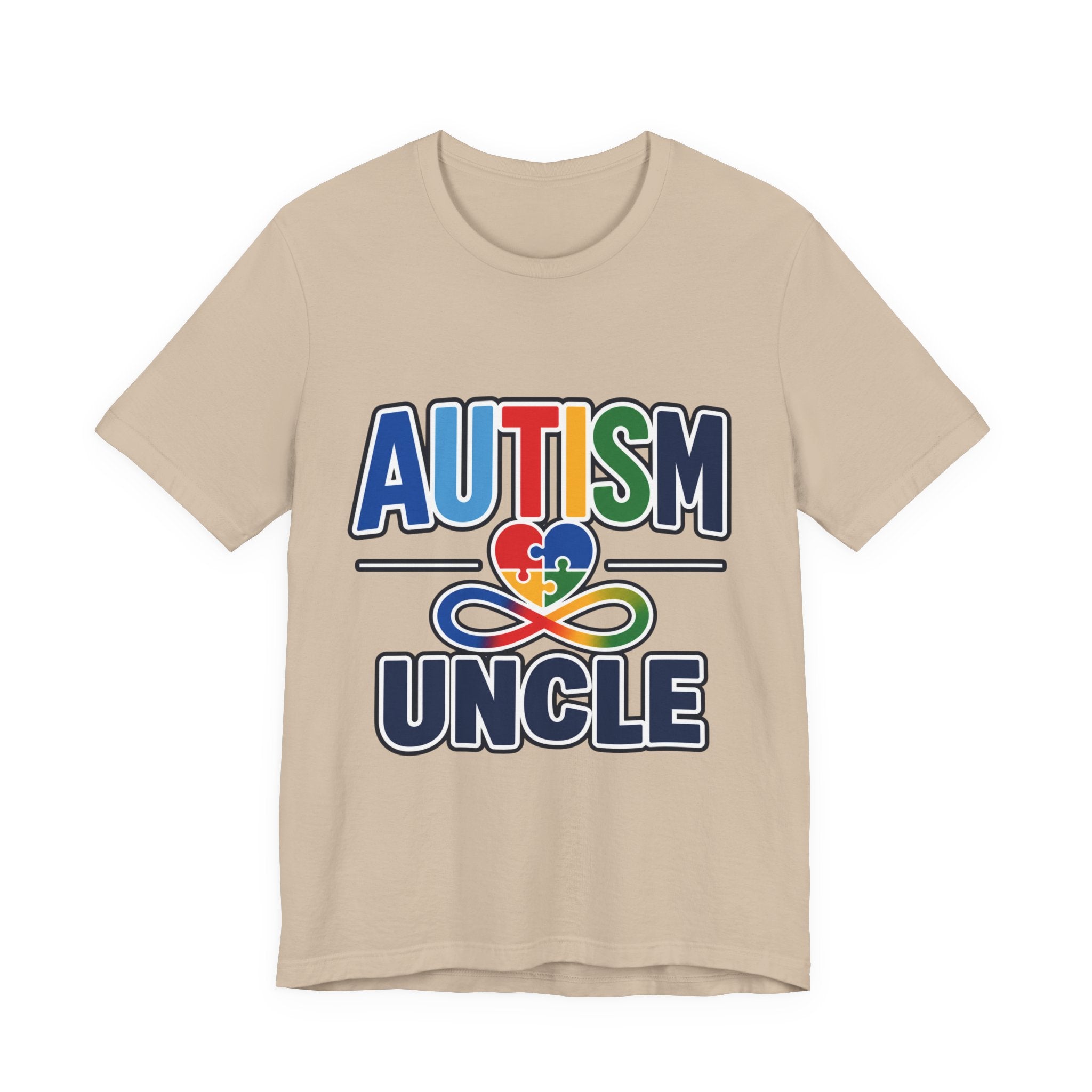 Autism Uncle Shirt | Proud Autism Uncle T-Shirt | Colorful Puzzle Ribbon Infinity Design | Autism Awareness & Acceptance Gift | Special Needs Family Apparel