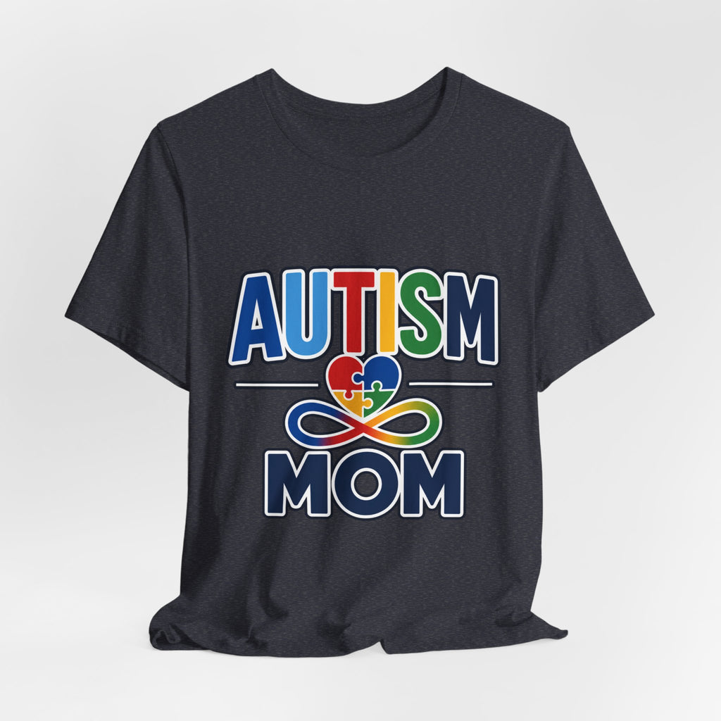 Autism Mom Shirt | Rainbow Puzzle Heart Infinity T-Shirt | Proud Autism Mom Tee | Autism Awareness & Acceptance Gift for Mothers