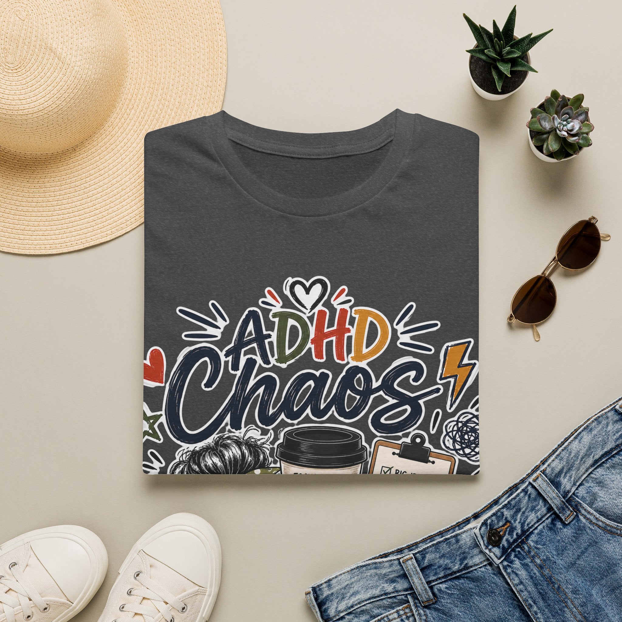 ADHD Chaos Coordinator Shirt | Funny ADHD T-Shirt | ADHD Awareness Graphic Shirt | Mental Health Gift | Coffee & Chaos Apparel
