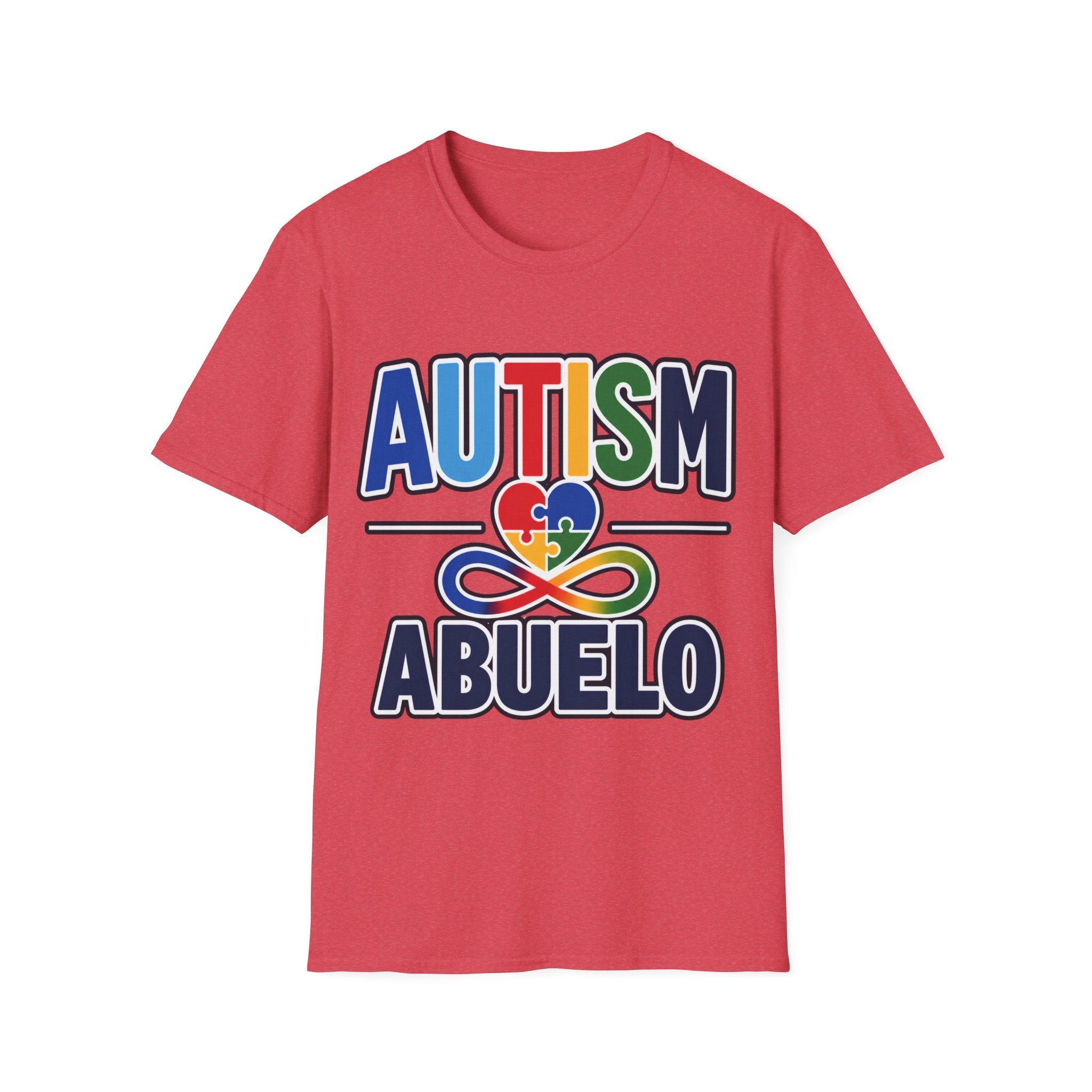 Autism Puzzle Heart Infinity Abuelo T-Shirt | Grandfather Awareness Tee