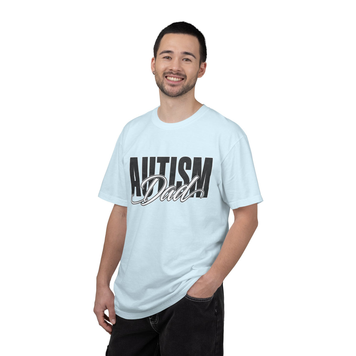 Autism Dad Shirt Autism Dad T Shirt Proud Autism Father Rainbow Block Letter Tee Autism Awareness Autism Acceptance Gift for Dad