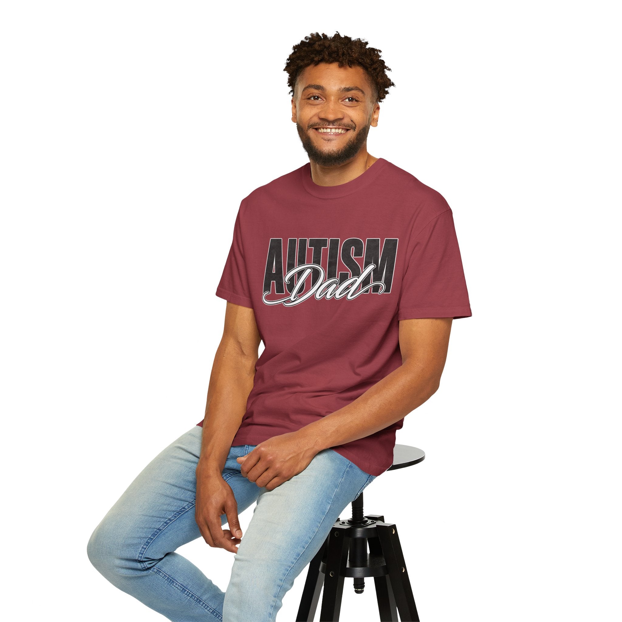 Autism Dad Shirt Autism Dad T Shirt Proud Autism Father Rainbow Block Letter Tee Autism Awareness Autism Acceptance Gift for Dad