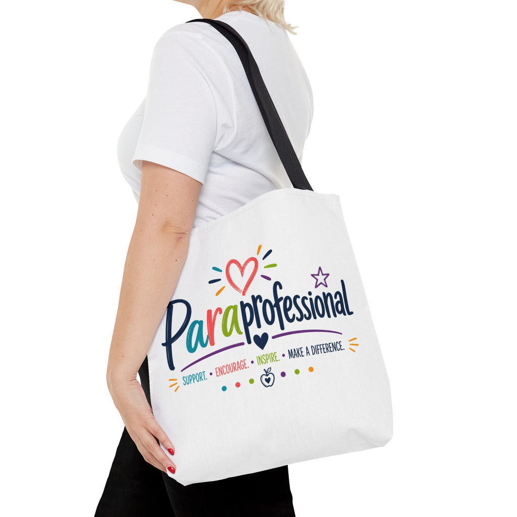 Paraprofessional Heart Logo Tote Bag | School Staff Appreciation