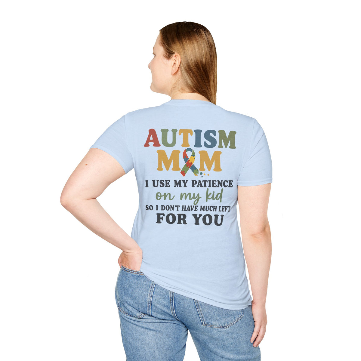 Autism Mom T-Shirt | Autism Awareness Ribbon, Supportive Mom Tee