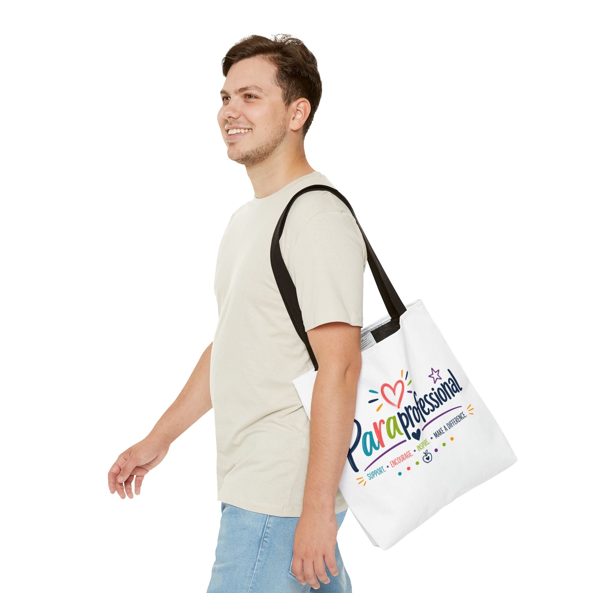 Paraprofessional Heart Logo Tote Bag | School Staff Appreciation