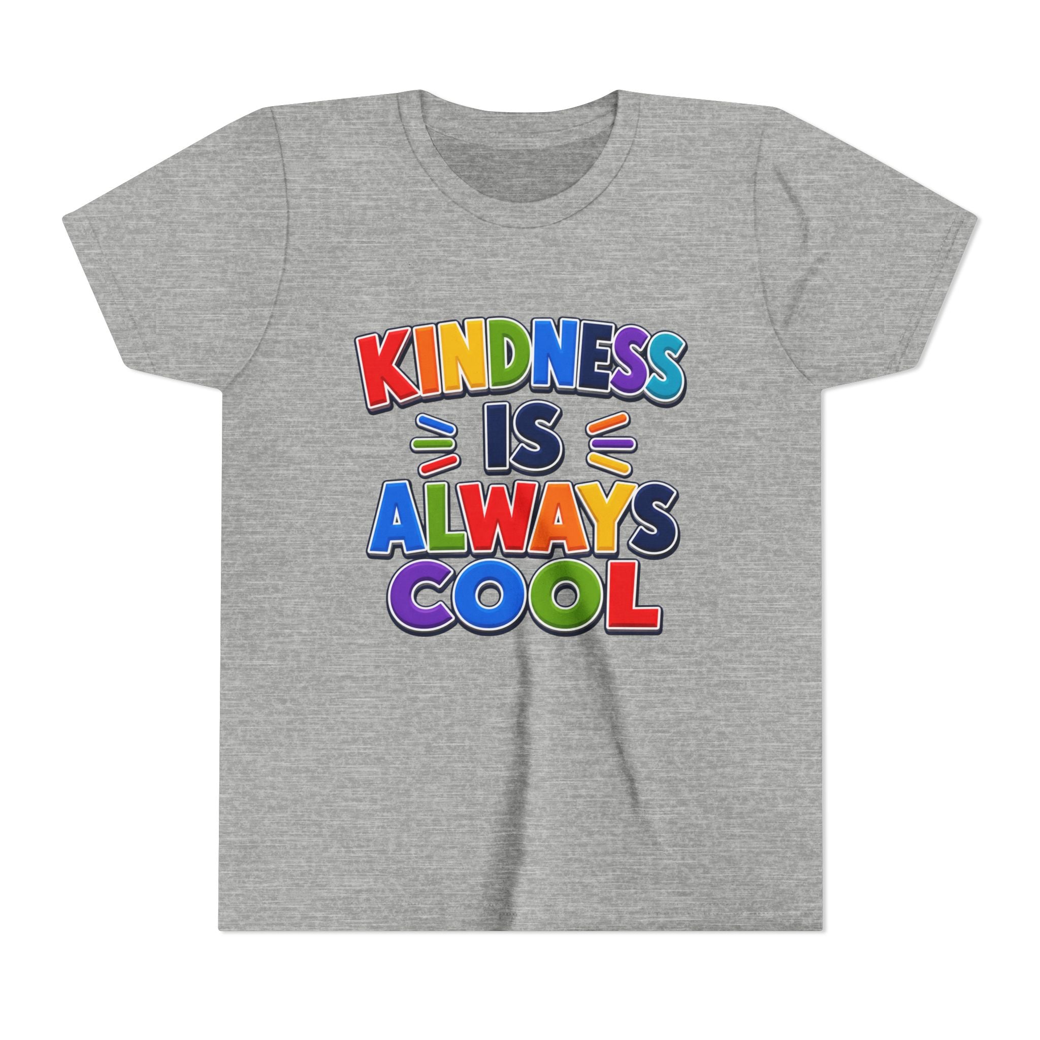 Kindness Is Always Cool Youth Tee | Rainbow Kids Shirt, Positive Message