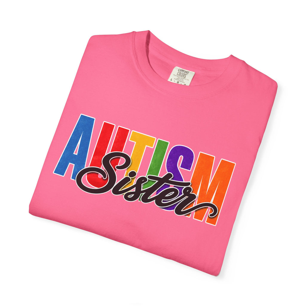 Autism Sister Shirt Proud Autism Sister T Shirt Autism Awareness Autism Acceptance Gift Puzzle Heart Special Needs Sibling Tee