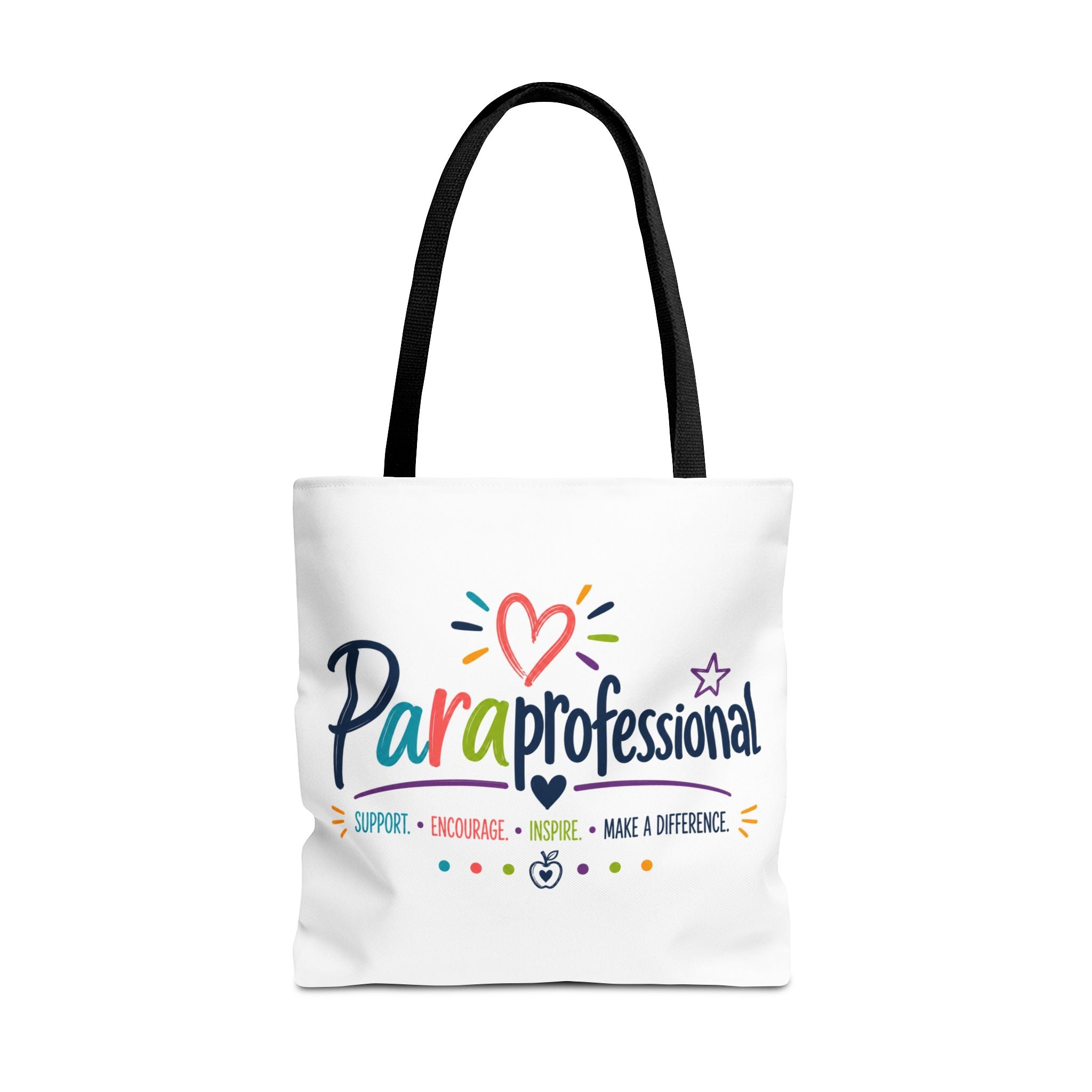 Paraprofessional Heart Logo Tote Bag | School Staff Appreciation