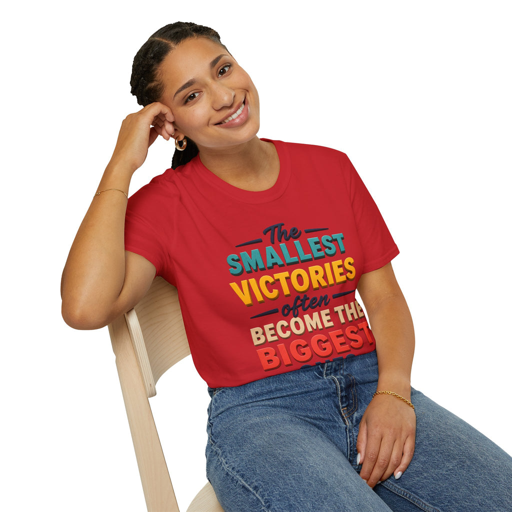 The Smallest Victories Quote T-Shirt | Inspirational Typography Tee