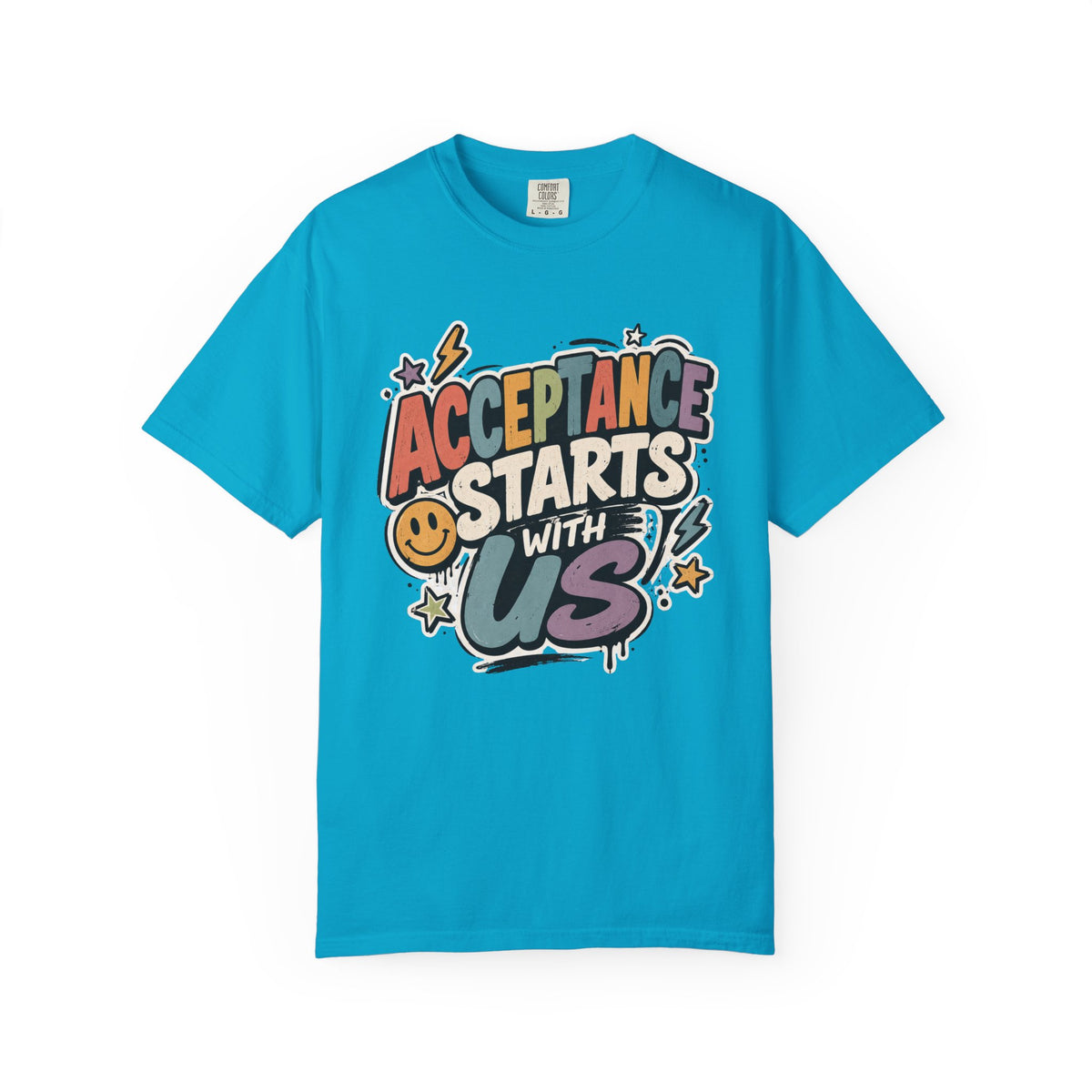 Acceptance Starts With Us T-Shirt, Positive Message Graphic Tee, Autism Acceptance Shirt, Inclusion Advocate Gift, Special Ed Teacher