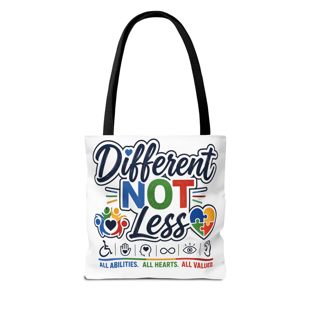 Different Not Less Tote Bag | Neurodiversity Awareness, All Abilities Design