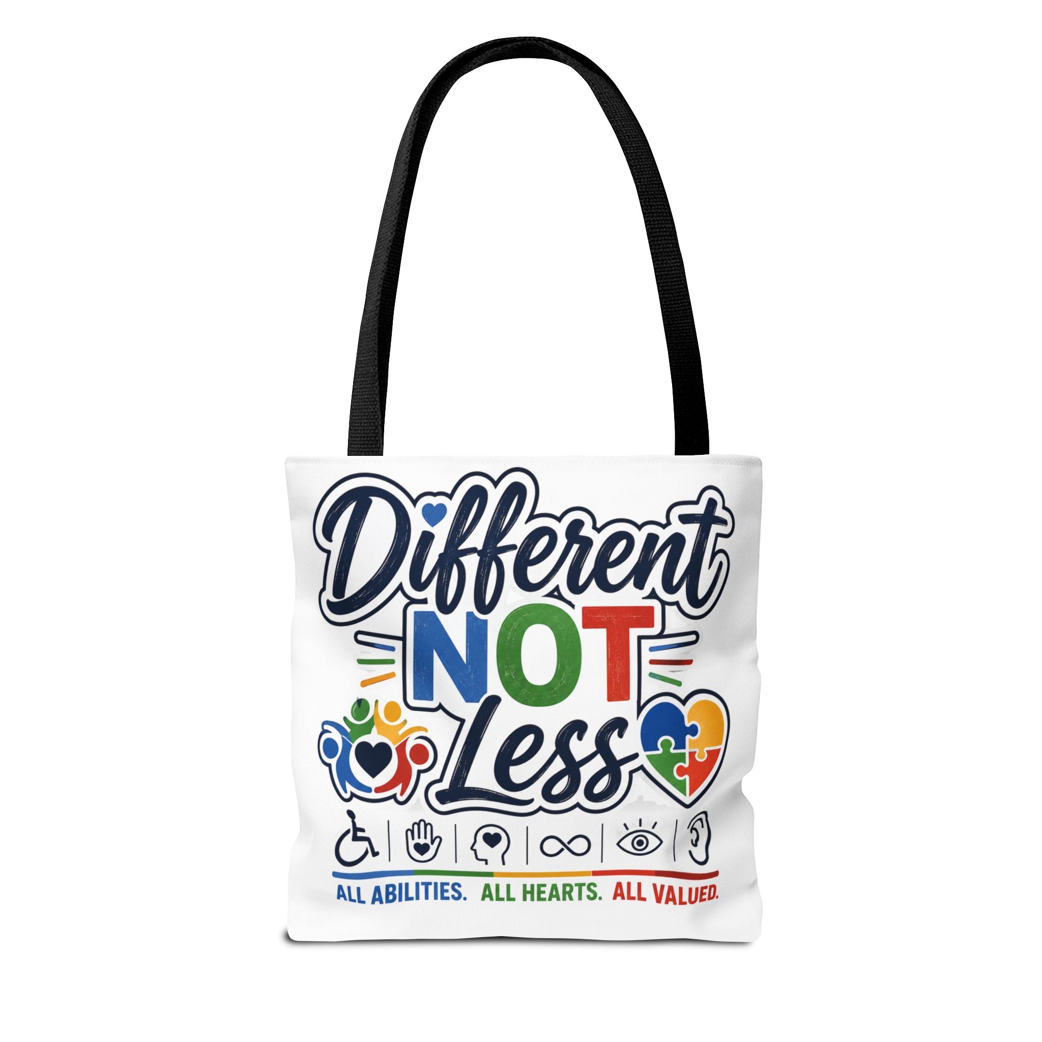 Different Not Less Tote Bag | Neurodiversity Awareness, All Abilities Design