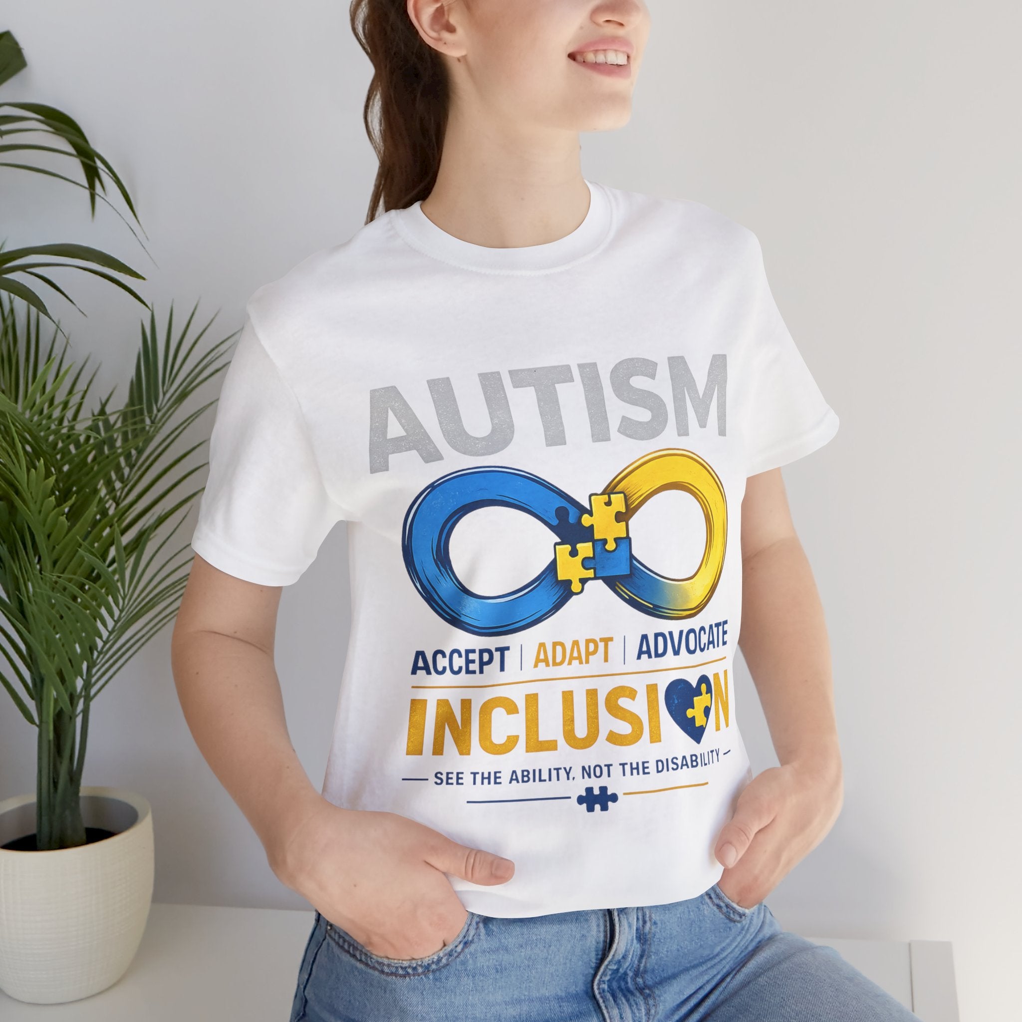 Autism Inclusion Infinity Symbol Tee | Inclusion, Accept Adapt Advocate