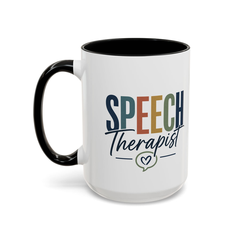 Speech Therapist Coffee Mug | Colorful Lettering Accent Mug