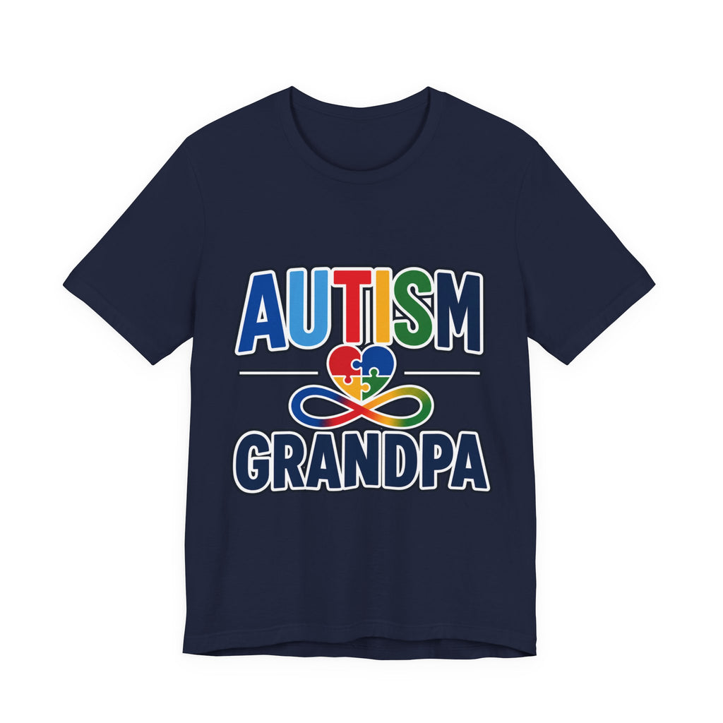 Autism Grandpa Shirt | Puzzle Heart Infinity T-Shirt | Proud Autism Grandpa Tee | Autism Awareness & Acceptance Gift for Grandpa