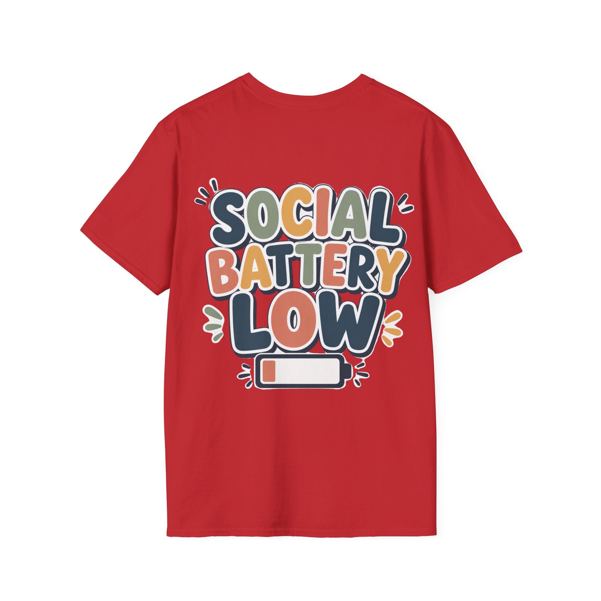 Social Battery Low Shirt | Introvert Tee | Funny Social Anxiety Shirt | Neurodivergent Apparel | ADHD Autism Mental Health Gift
