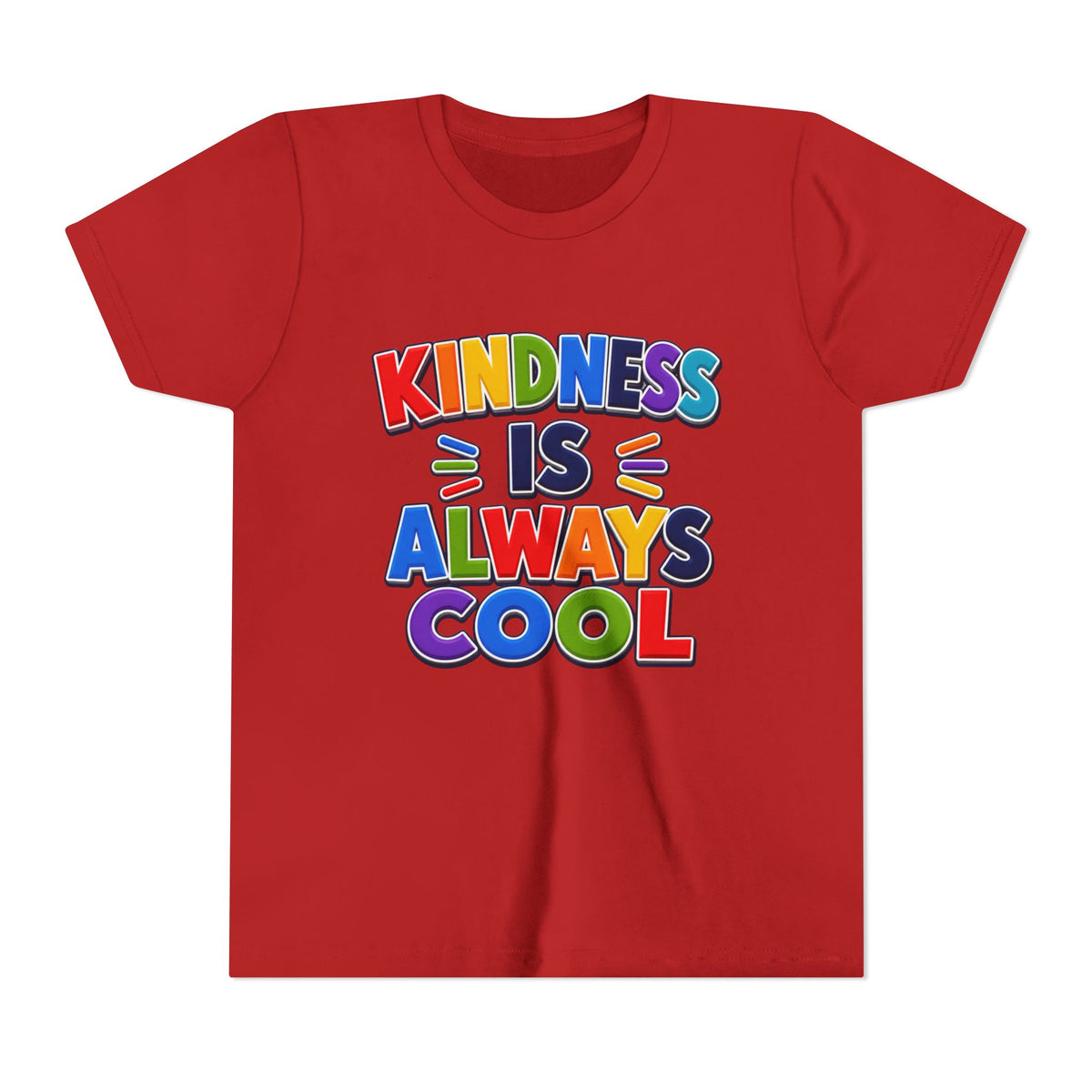 Kindness Is Always Cool Youth Tee | Rainbow Kids Shirt, Positive Message