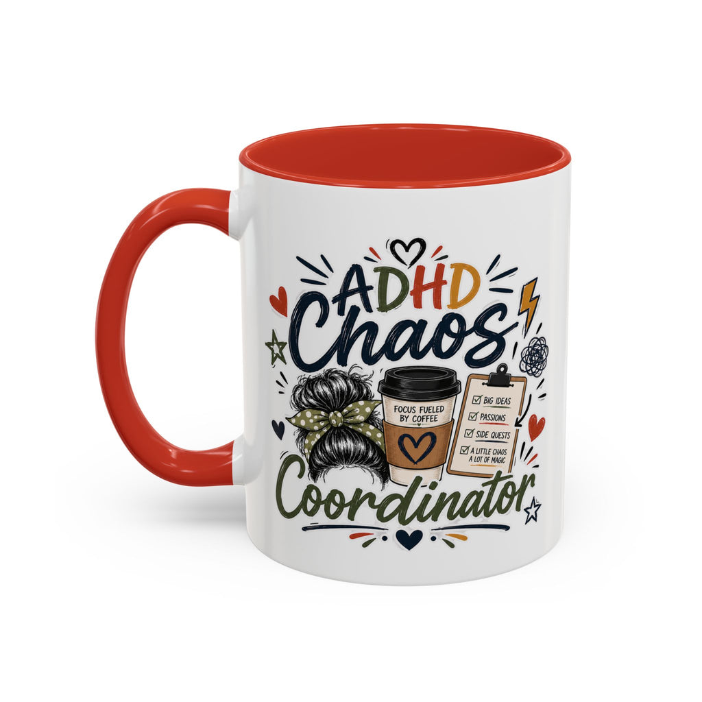 ADHD Chaos Coordinator Mug | Funny ADHD Coffee Mug | Mental Health Awareness Cup | Ceramic Coffee Mug for Moms, Teachers & ADHD Lovers