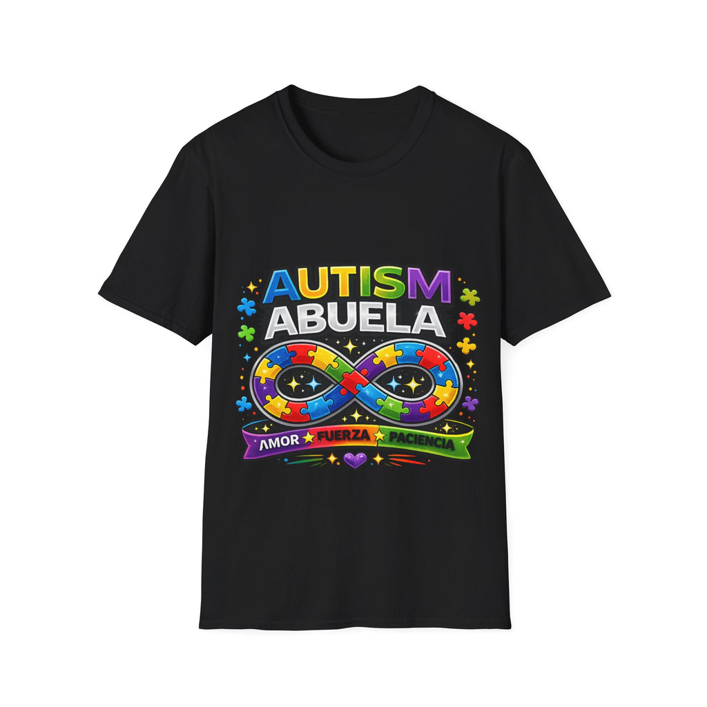 Autism Abuela T-Shirt | Rainbow Puzzle Infinity Design