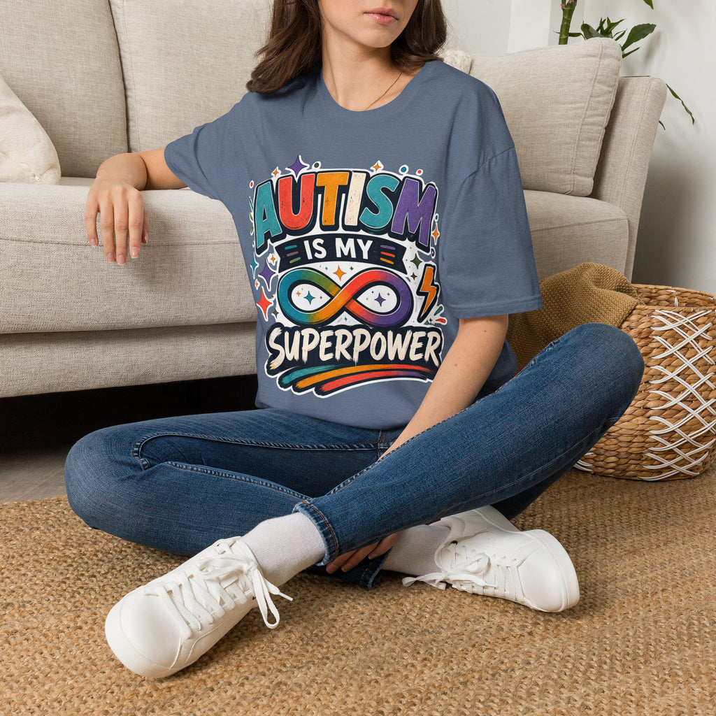 Autism Is My Superpower Shirt Autism Awareness T Shirt Autism Acceptance Tee Infinity Heart Puzzle Design Neurodiversity Gift Unisex